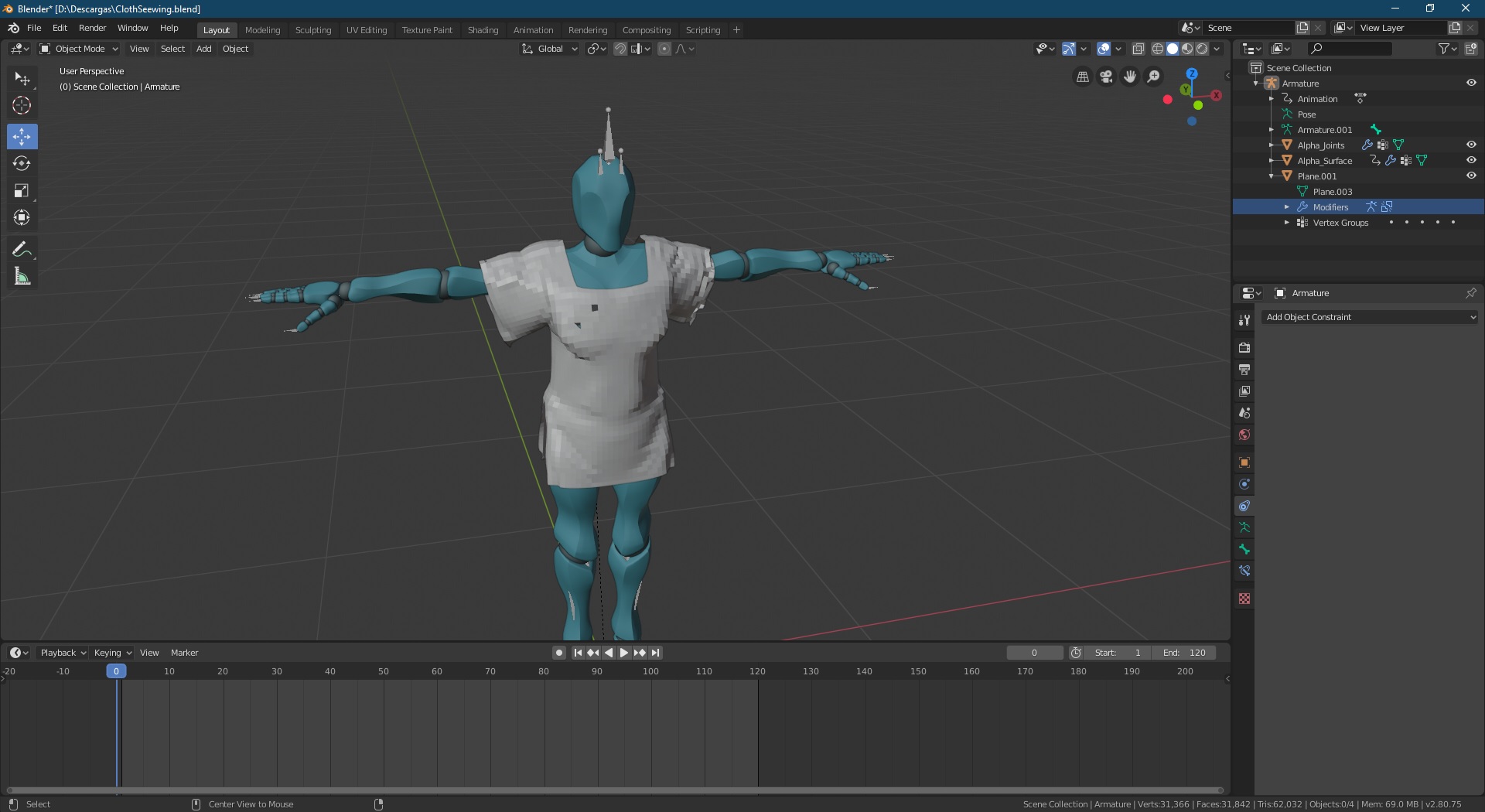 Import Cloth from Blender and prevent model go through - Unity Forum